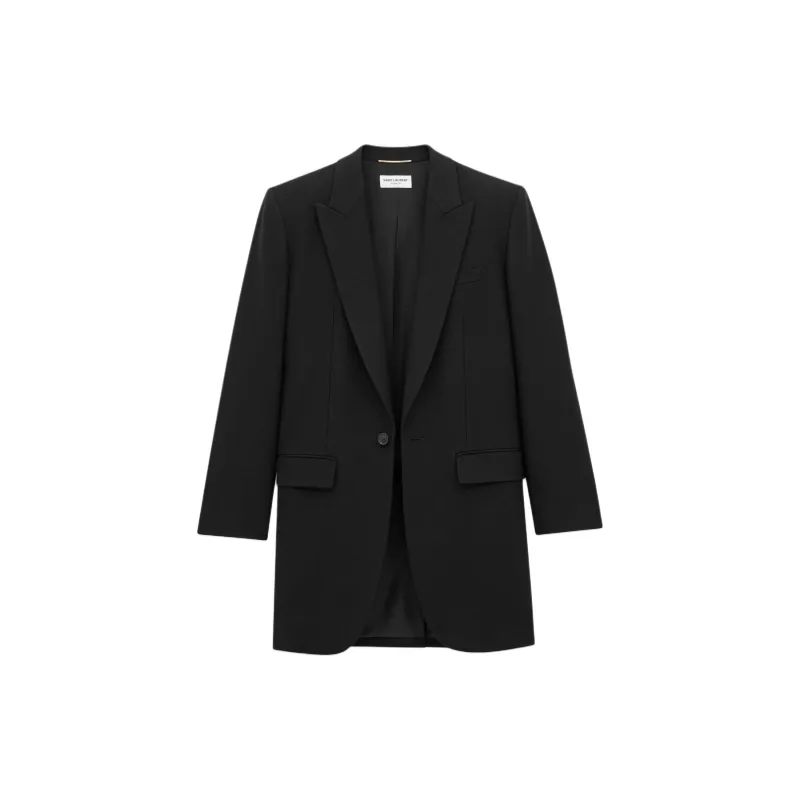 SAINT LAURENT Single Breasted Long Jacket-2
