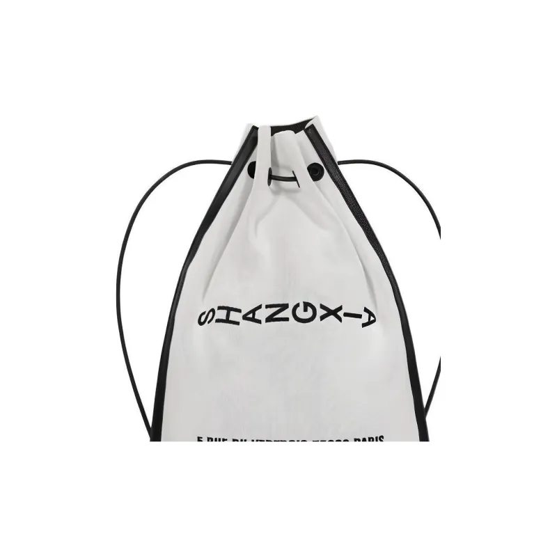 SHANG XIA Cow Leather Backpack Regular Unisex White-2