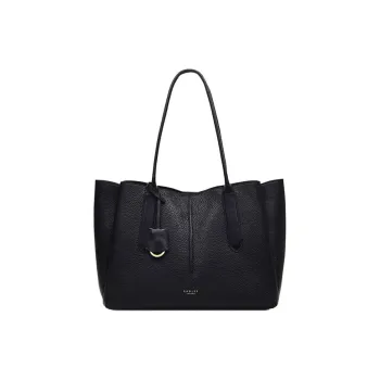 RADLEY Cow Leather Tote Bag Shopping Bag Handbag Shoulder Bag Large Size Women's Black