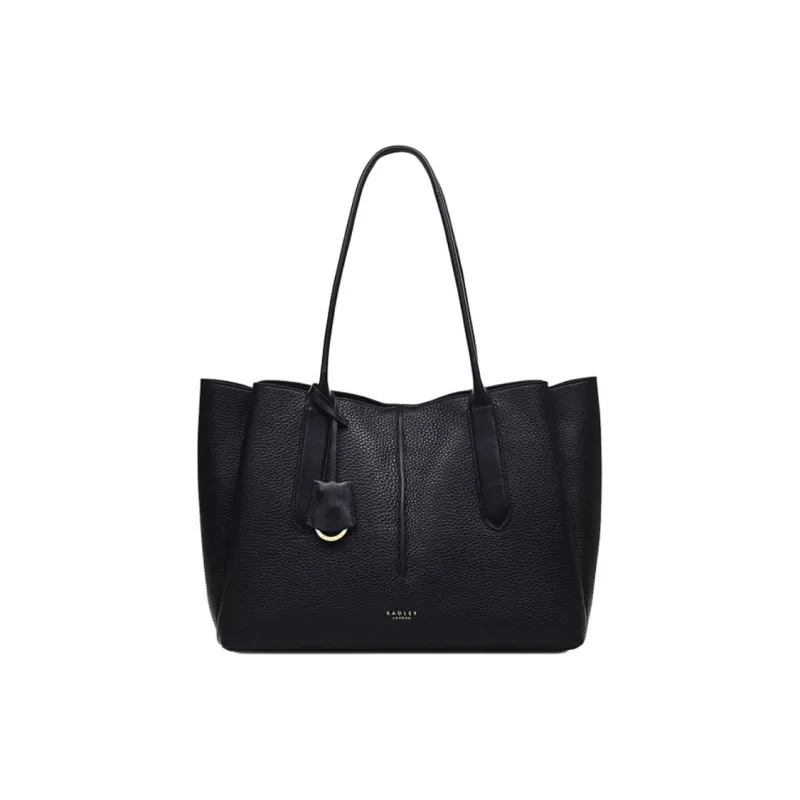 RADLEY Cow Leather Tote Bag Shopping Bag Handbag Shoulder Bag Large Size Women's Black-0