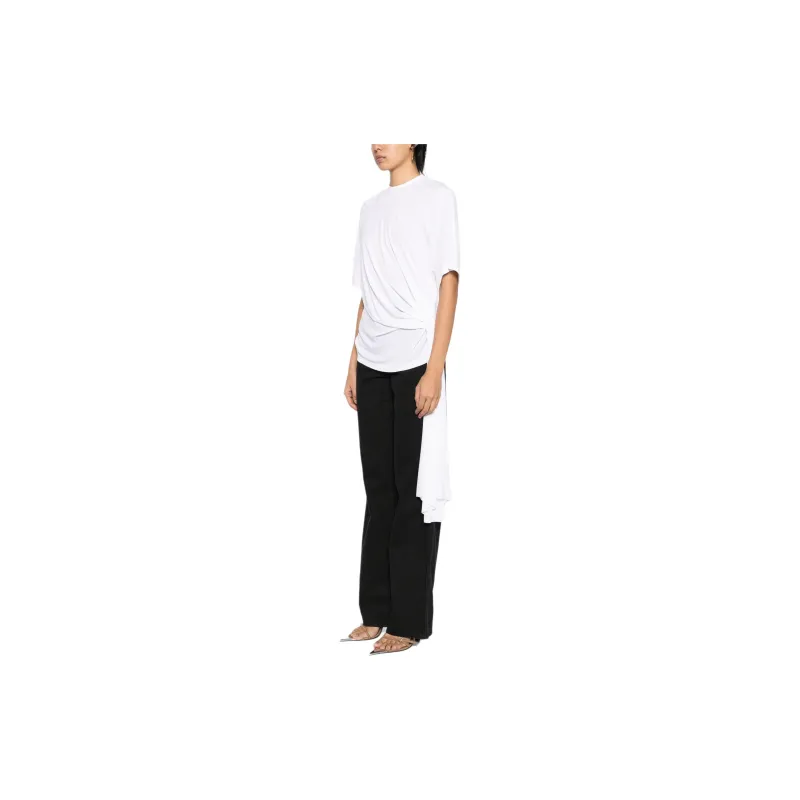 Christopher Esber Side Cowl Drape Extension Tee-3