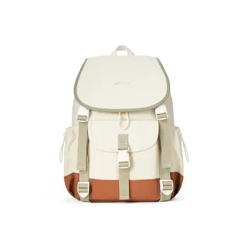 MR.ACE HOMME Polyester Backpack Women's Soot Purple/cloud White/rock Brown
