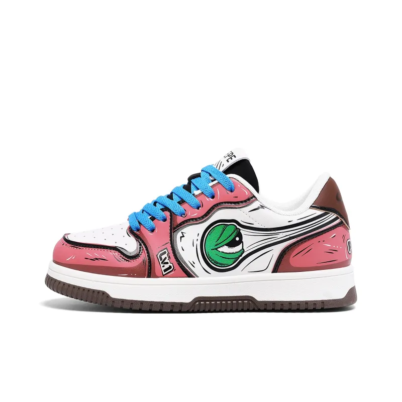 Pepe The Frog Cushioned Wear-Resistant Breathable Low-Top Skateboard Shoes Unisex-3