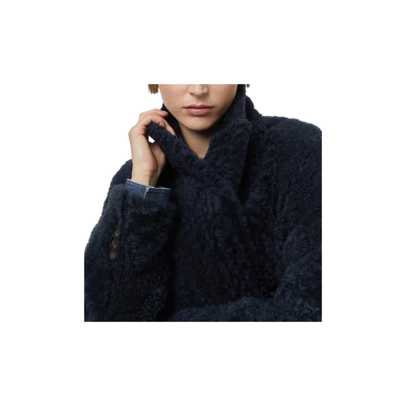 Brunello Cucinelli Embellished Frosty Effect Shearling Coat-4