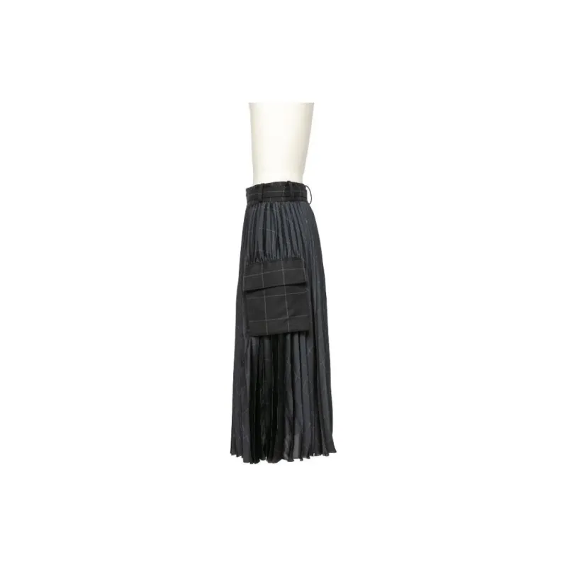 Sacai Casual Long Skirt Women's Black-2