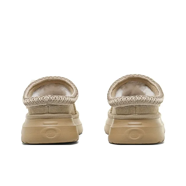 Disney x OLD ORDER Fuzzy Abrasion Resistant Slip Resistant Wrap toe Slippers Unisex Light Brown-3