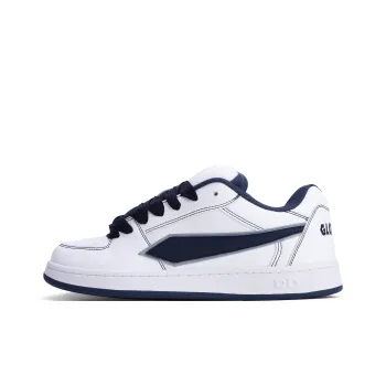 GLO BULL Skateboard Shoes Unisex Low Top White Dark Blue Thread