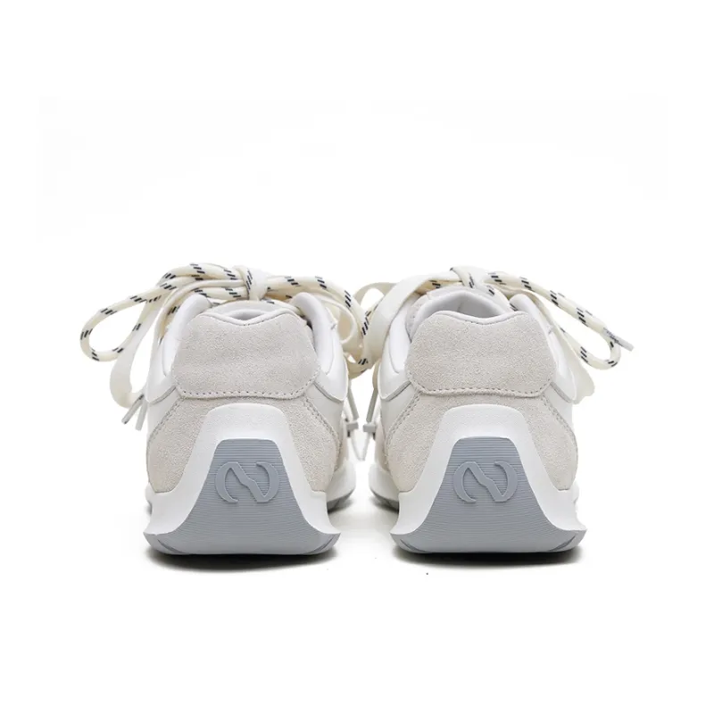 ABCICEY Wear resistant And Lightweight Low Top Casual Shoes Unisex White-3