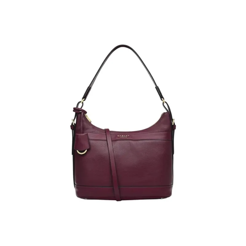 RADLEY Cow Leather Handbag Shoulder Bag Crossbody Bag Medium Size Women's Red Brown-0