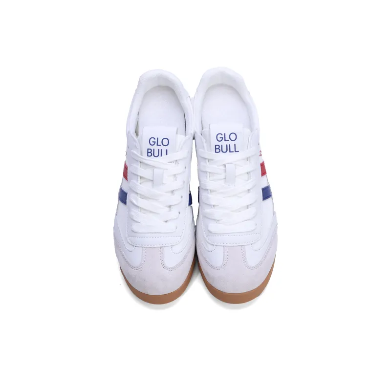 GLO BULL Skateboard Shoes Unisex Low Top White Blue Red-3