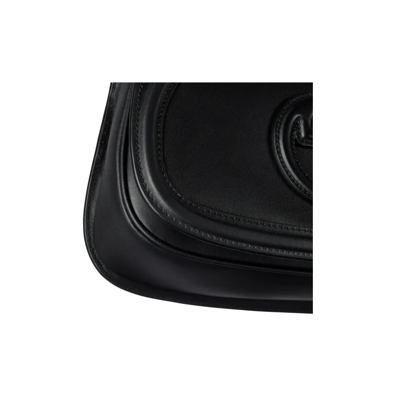 GUCCI Blondie Leather Shoulder Bag Crossbody Bag Handbag Small Size Women's Black-5