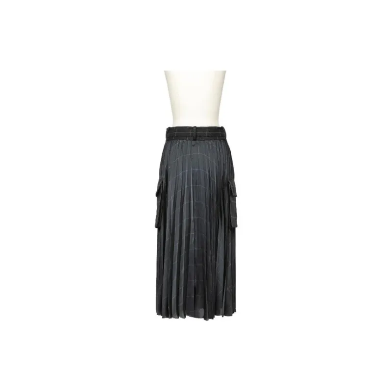 Sacai Casual Long Skirt Women's Black-1