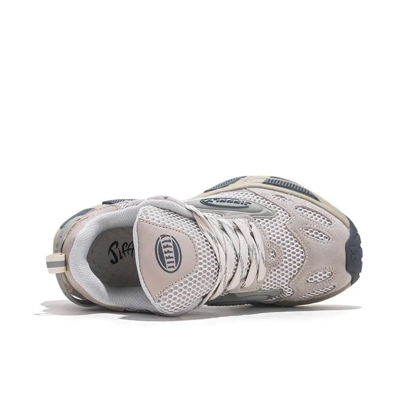 Jifffly Cushioned Slip-Resistant Breathable Lightweight Height Increasing Low-Top Chunky Sneakers Unisex-12