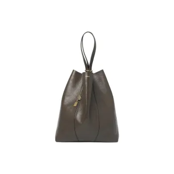 Chloe Cow Leather Tote Bag Shopping Bag Shoulder Bag Crossbody Bag Handbag Large Size Women's Flannel Gray