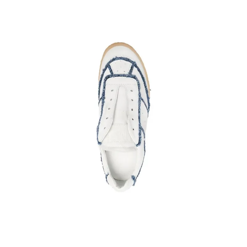 MM6 Maison Margiela Low Top Stylish Skateboarding Shoes Women's White Blue-4