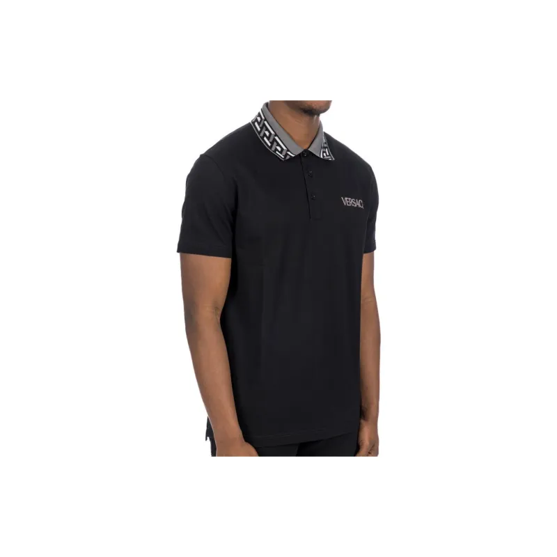 VERSACE Polo Shirts Men's Black-4