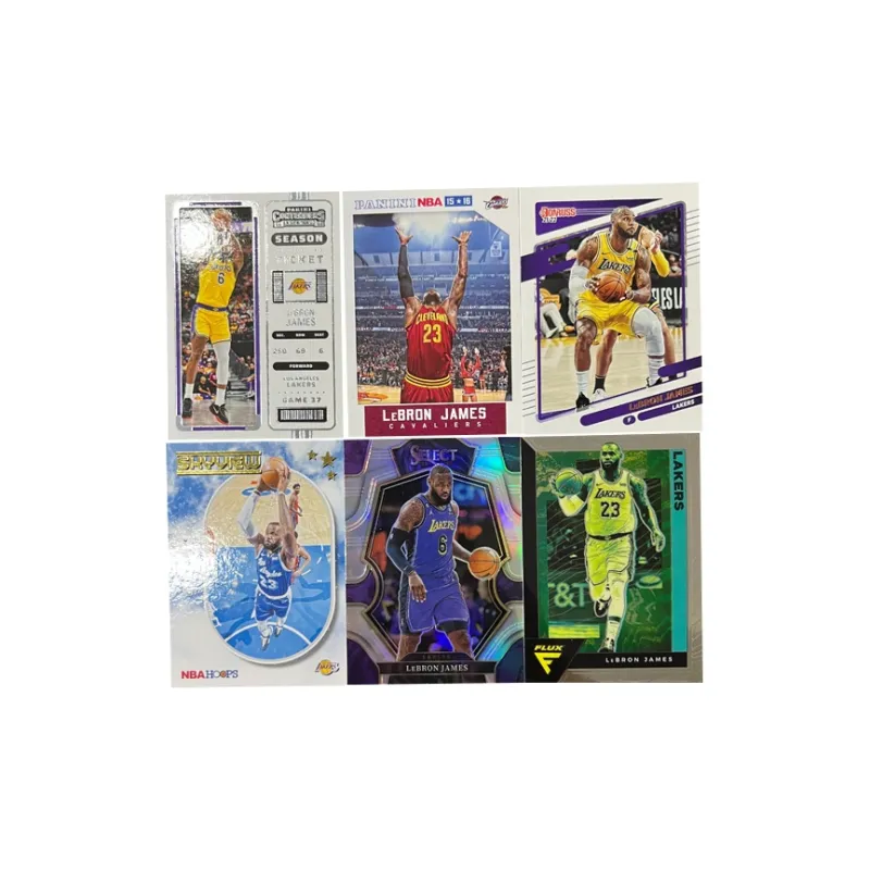 PANINI Lakers LeBron James Multiple Collections The King Refractor Star Card Rare Sports Cards 6 Pcs-0