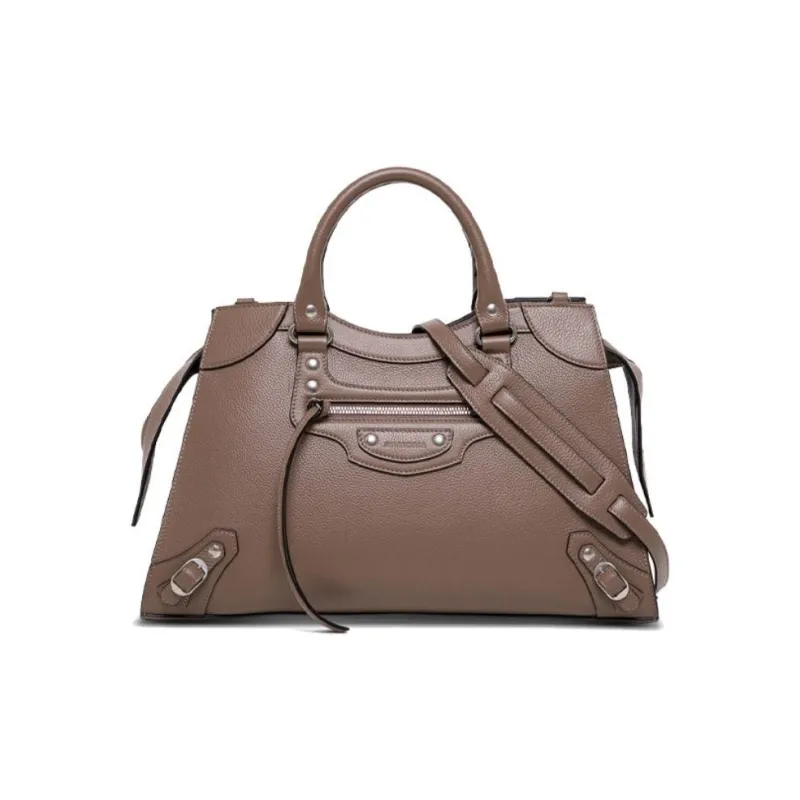 Balenciaga PU Handbag Women's Taupe-0