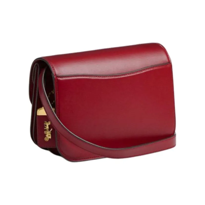 COACH Cow Leather Crossbody Bag, Shoulder Bag Trumpets Women's Rubies Color-1
