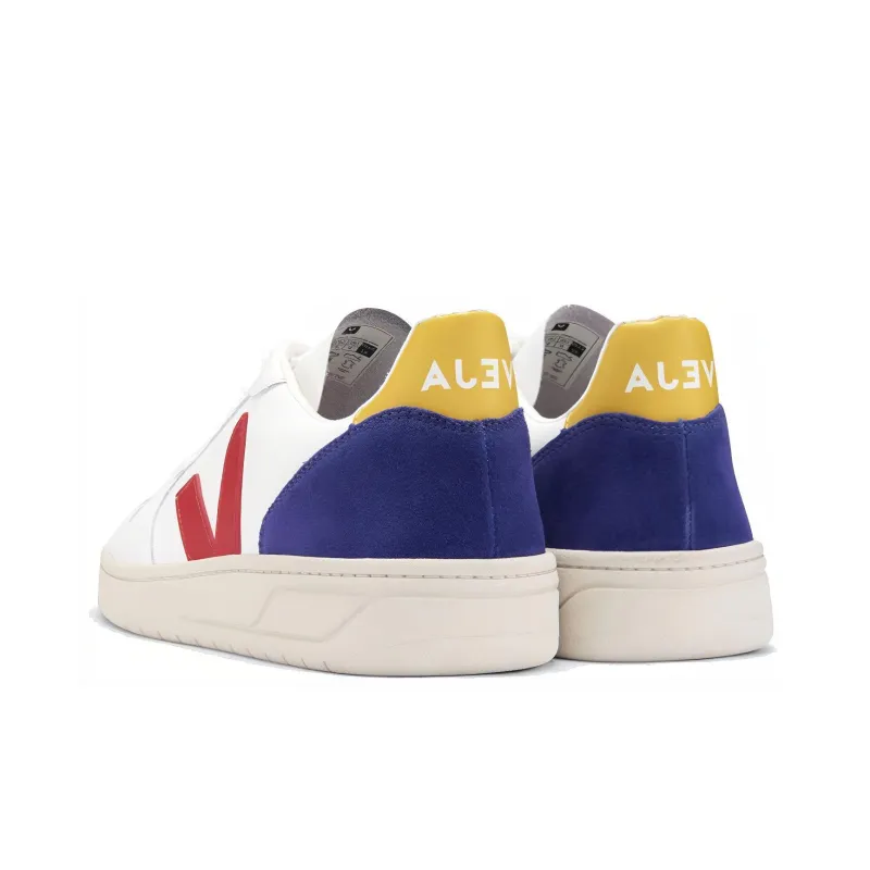 VEJA V 10 Non slip Lightweight Low Top Canvas Shoes Unisex Blue Red-5