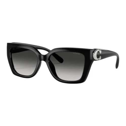 COACH Resin Square Sunglasses Unisex Black