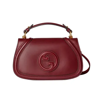 GUCCI Blondie Leather Shoulder Bag Crossbody Bag Handbag Small Size Women's Red