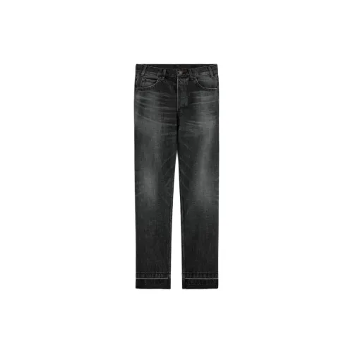 CELINE Wesley Jeans In Black Ice Rinse Wash Denim