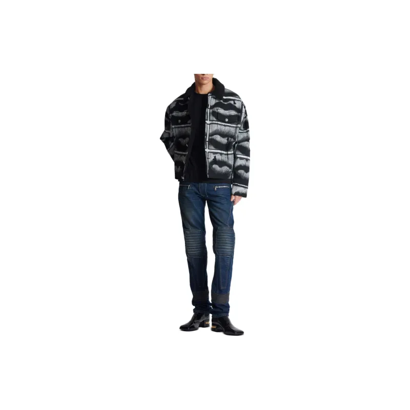 BALMAIN Denim Biker Jeans-3
