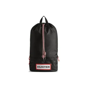HUNTER Recycled Nylon Outdoor Mountaineering Bag Backpack Unisex Black
