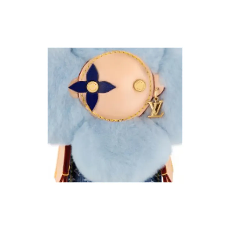 LOUIS VUITTON Leather Pendant Bag Merchandise Women's Blue-6