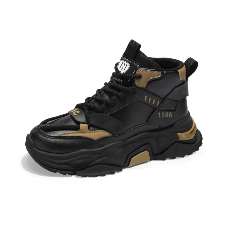 HACKBUTEER High Top Chunky Sneakers Men's-12