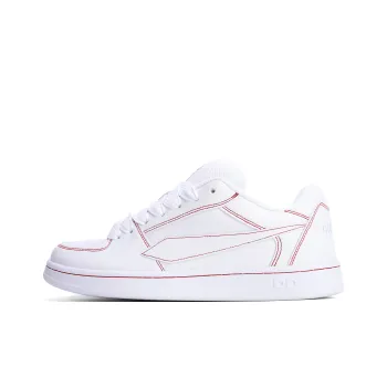 GLO BULL Skateboard Shoes Unisex Low Top White Red Stitching