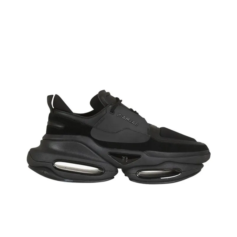 BALMAIN B Bold Abrasion Resistant Low Top Fashion Athletic Shoes Men's Black-1