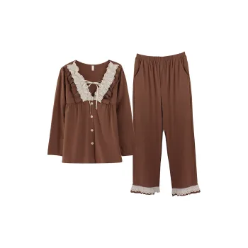 DanceBees Pajama Set Women's Brown