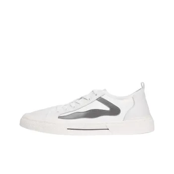 Wit Non slip Lightweight Low Top Skateboard Shoes Men's White Green