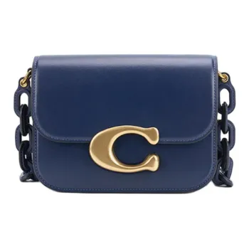 COACH IDOL Cow Leather Crossbody Bag, Shoulder Bag Trumpets Women's Marine Blue