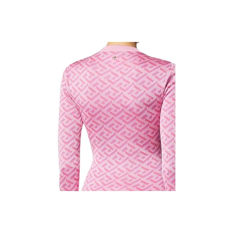 VERSACE SS23 Long Sleeved Dress Women's Pink-4