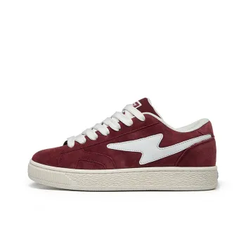 GZOZ Anti Slip And Wear Resistant Lightweight Low Top Skateboard Shoes Unisex Bordeaux Burgundy