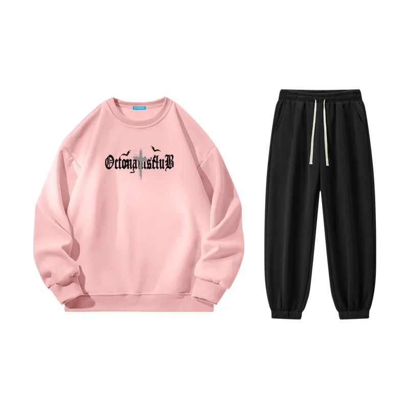 Small Columns Under The Sea Sweatshirt Set Unisex-5