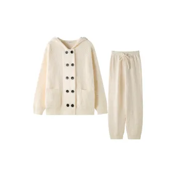 MEITENG Pajama Set Autumn And Winter Season Women's White