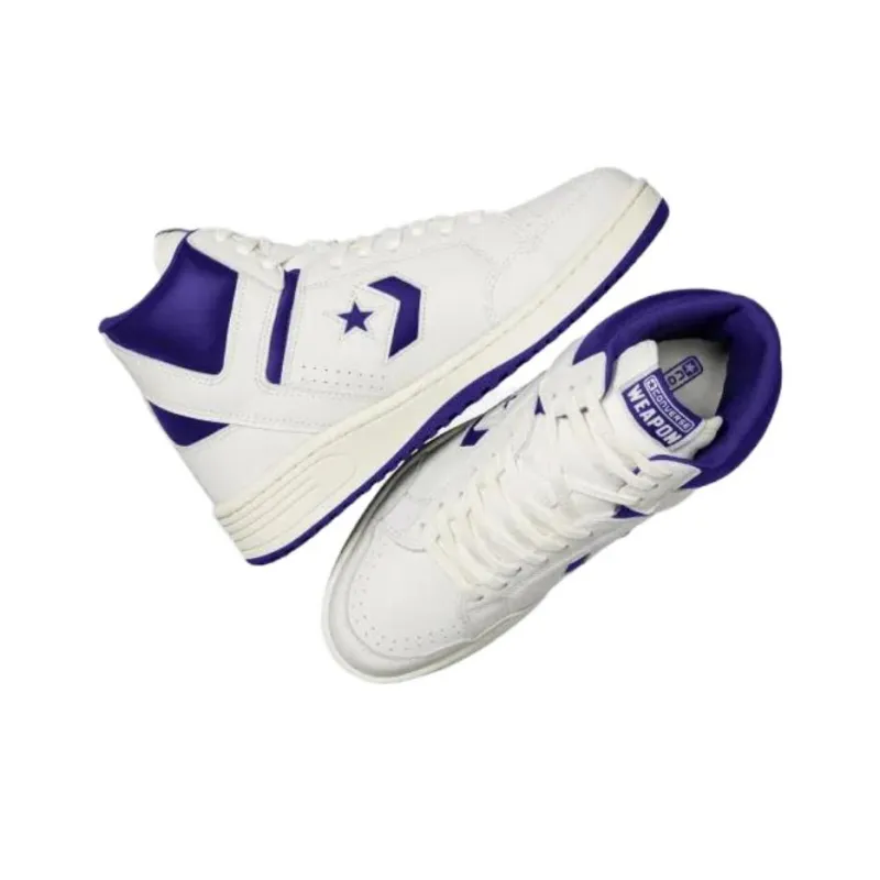 Weapon Converse Mid 'Vintage White Court Purple'-3