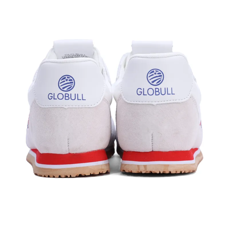 GLO BULL Skateboard Shoes Unisex Low Top White Blue Red-4