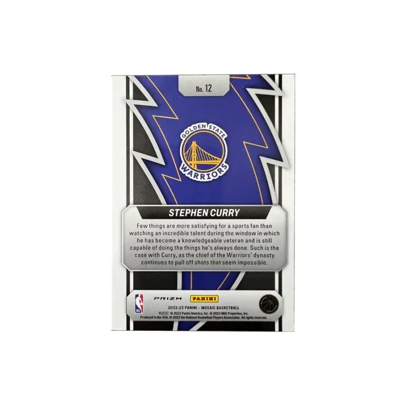 PANINI Warriors Stephen Curry Moe God Mosaic Series Plaid Fold Star Card Rare Sports Cards 1 Pc-1