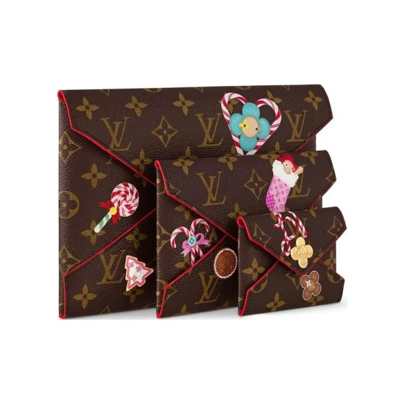 LOUIS VUITTON Kirigami Pochette Monogram/Candy Red-1
