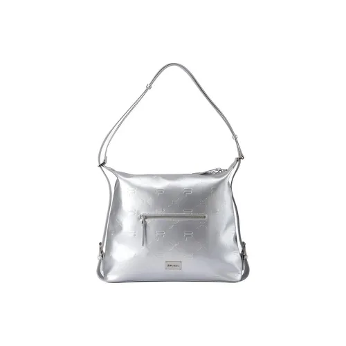 FILA FUSION PU Polyurethane Handbag, Shoulder Bag Mini Women's Silver