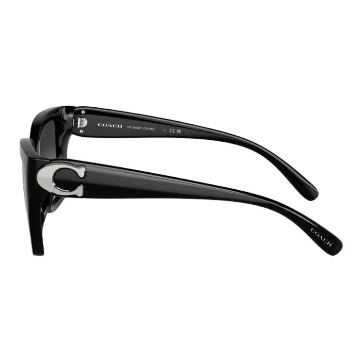 COACH Resin Square Sunglasses Unisex Black-2