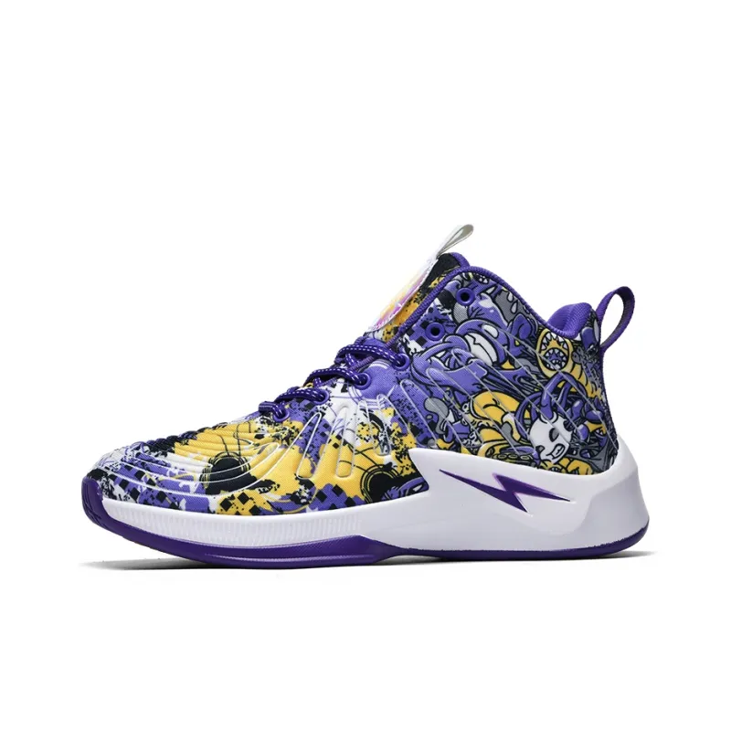 Wooden Rabbit Anti Slip Wear Resistant Mid Top Basketball Shoes Unisex-10