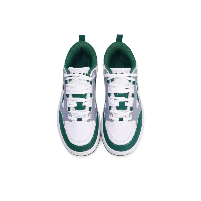 GLO BULL Skateboard Shoes Unisex Low Top White Green Gray-3