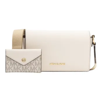 MICHAEL KORS Cow Leather Shoulder Bag Crossbody Bag Small Size Women's Ivory