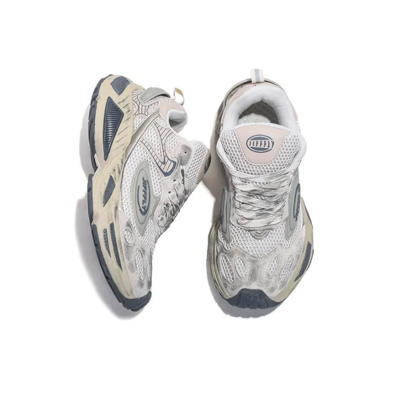 Jifffly Cushioned Slip-Resistant Breathable Lightweight Height Increasing Low-Top Chunky Sneakers Unisex-4